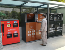 上海天寧區(qū)干濕垃圾分類(lèi)箱上線配了洗手池